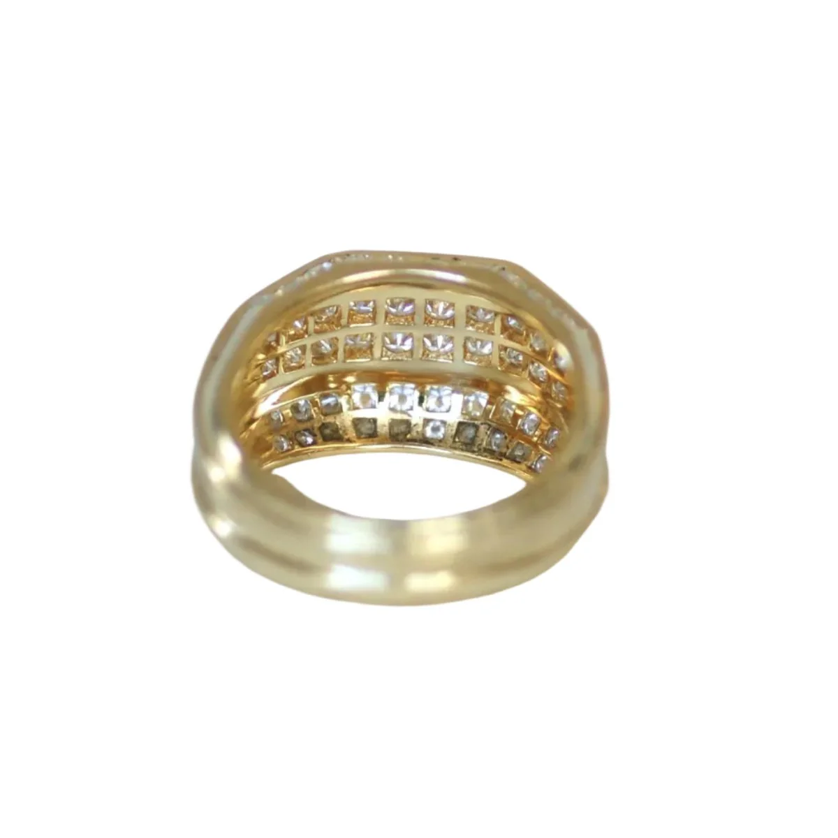 Bague Jonc en or jaune et diamants – Image 4
