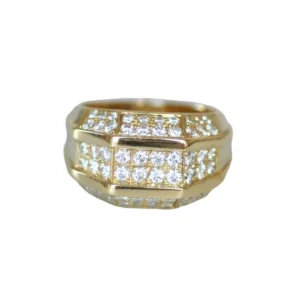 Bague Jonc en or jaune et diamants