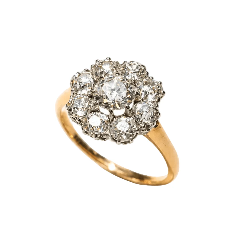 Bague Marguerite en or jaune et diamants – Image 4