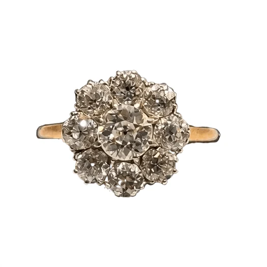 Bague Marguerite en or jaune et diamants