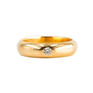 Bague Solitaire en or jaune et diamant
