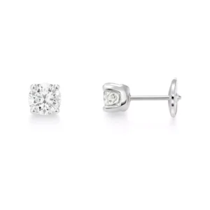 Boucles d'oreilles Diamant 1 Carat Or Blanc 750