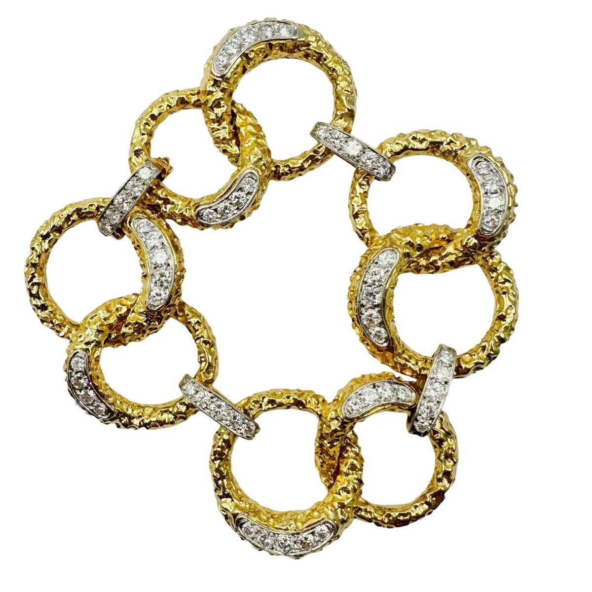 Bracelet M. GERARD en or jaune, platine et diamants – Image 3