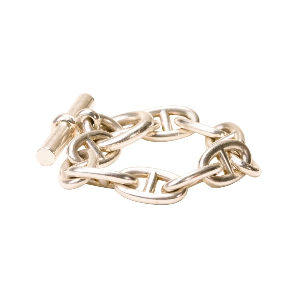 Bracelet Maille HERMÈS "Chaîne d'Ancre" en argent – Image 4