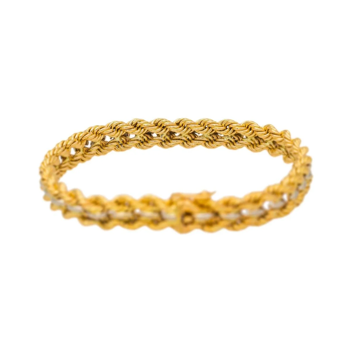 Bracelet Maille en or blanc et or jaune – Image 6