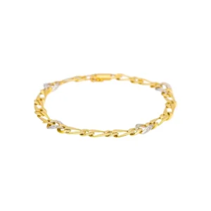 Bracelet Maille en or jaune et diamants