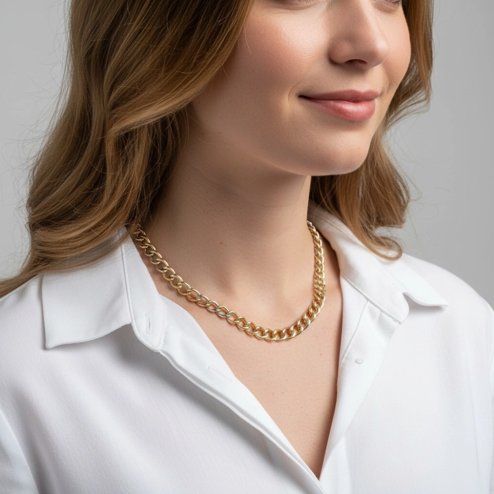 Collier 2 Ors 375 Maillons Ovales – Image 2