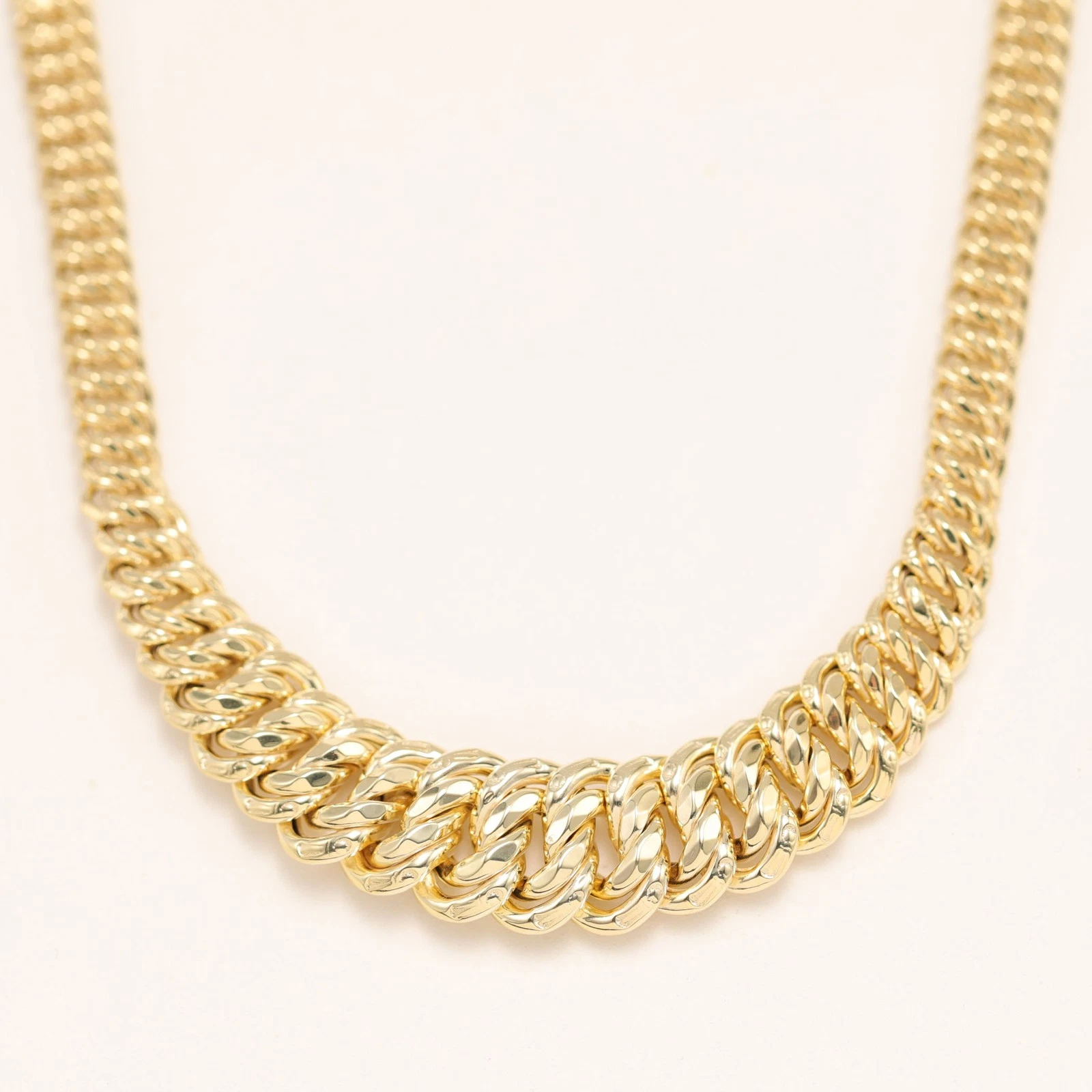 Collier Chaîne Princesa Réversible Gradué En Or Jaune 18K – Image 4