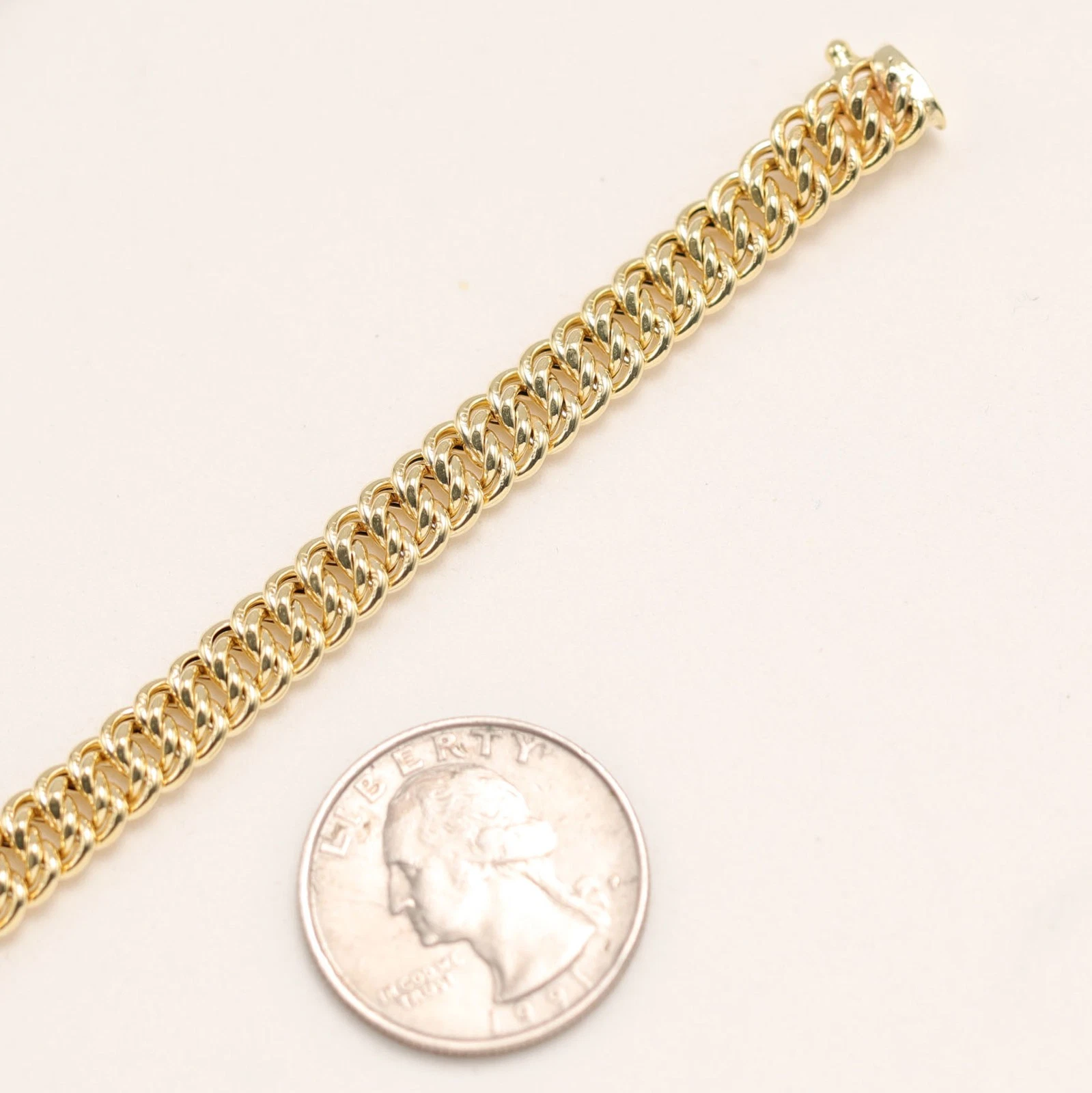 Collier Chaîne Princesa Réversible Gradué En Or Jaune 18K – Image 6