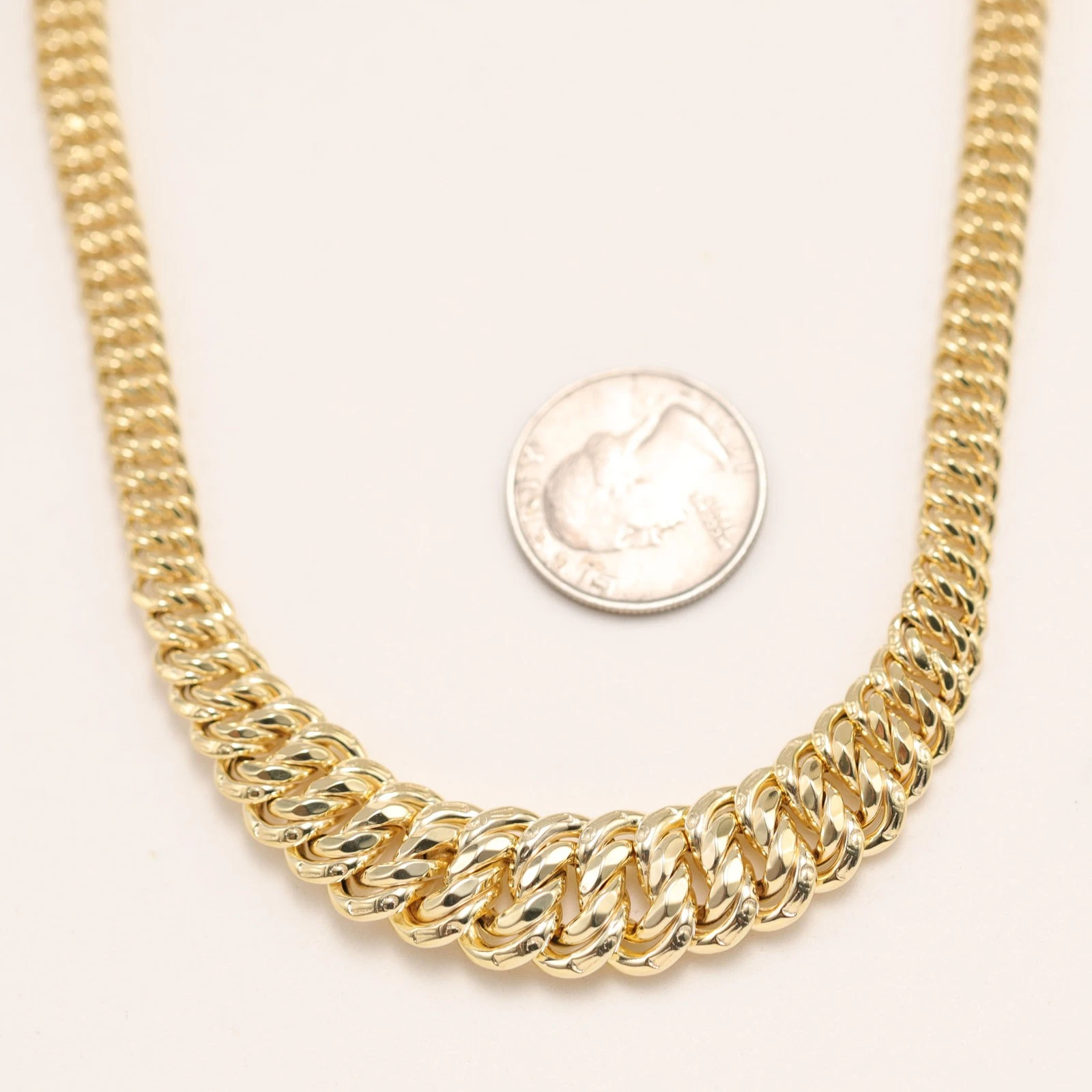 Collier Chaîne Princesa Réversible Gradué En Or Jaune 18K – Image 5