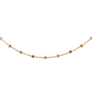 Collier Chaîne en or jaune et saphirs