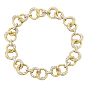 Collier M. GERARD en or jaune, platine et diamants