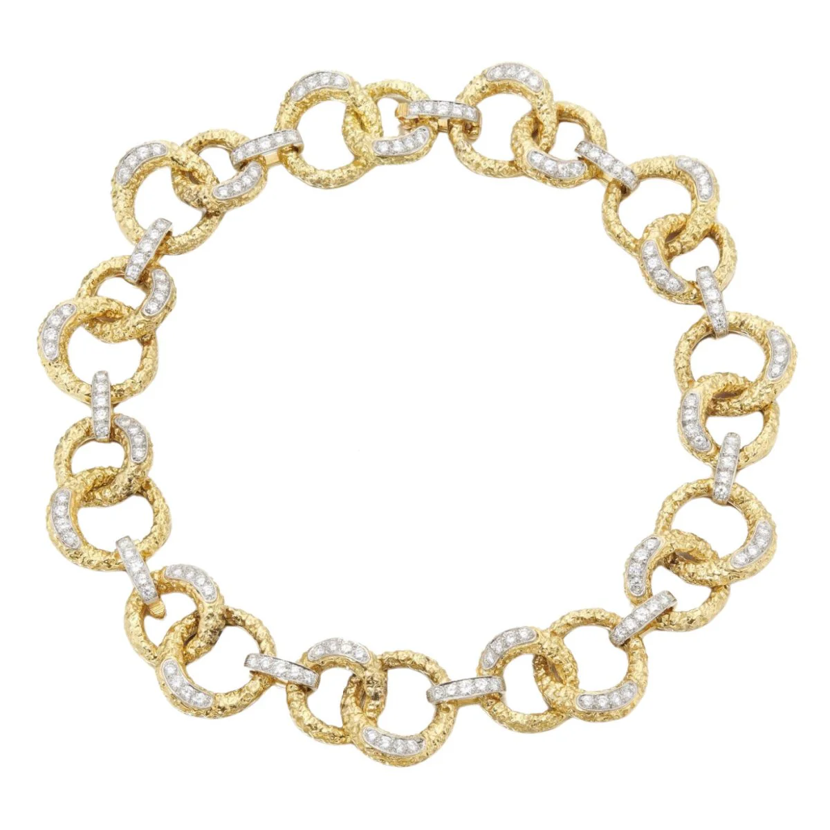 Collier M. GERARD en or jaune, platine et diamants