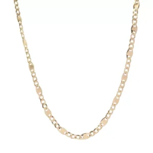 Collier Or Jaune 375 Maille Fantaisie 4mm x 50cm