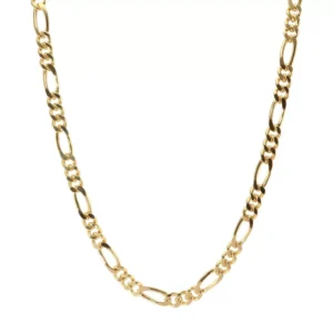 Collier Or Jaune 375 Maille Figaro 4.5mm x 50cm