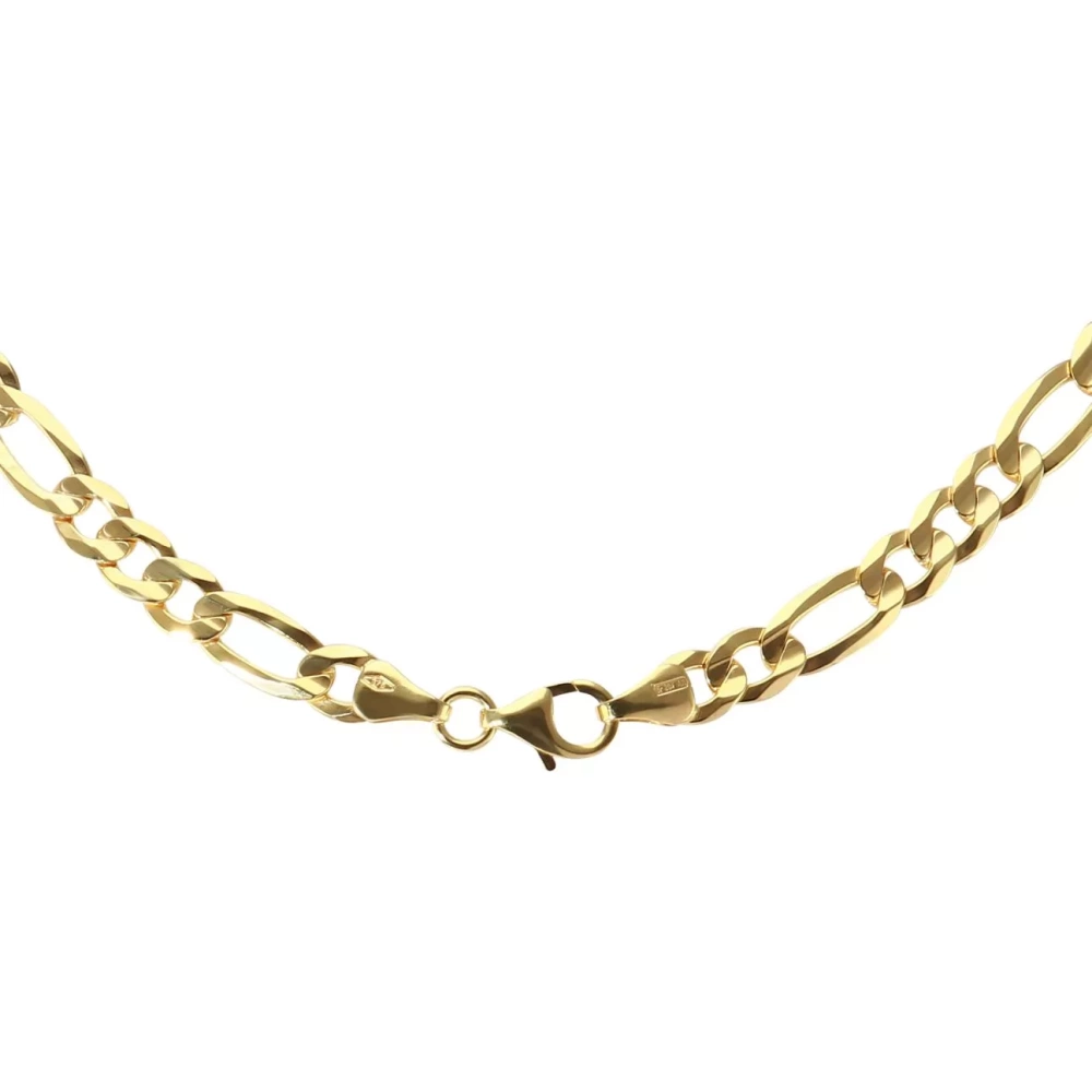 Collier Or Jaune 375 Maille Figaro 6mm x 60cm – Image 4