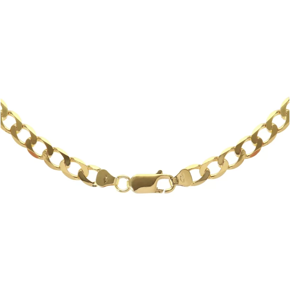 Collier Or Jaune 375 Maille Gourmette 6mm x 50cm – Image 4