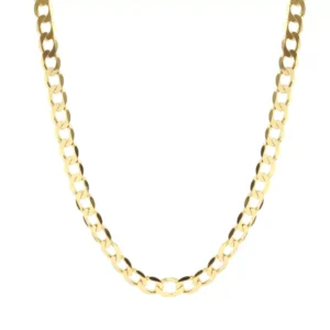 Collier Or Jaune 375 Maille Gourmette 6mm x 50cm