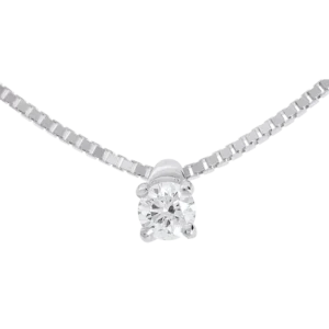 Collier - Or blanc 750 ‰ (18 carats) - Diamant