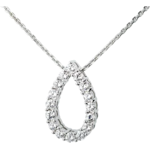 Collier - Or blanc 750 ‰ (18 carats) - Diamant