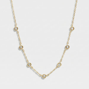Collier - Or jaune 375 ‰ (9 carats) - Diamant
