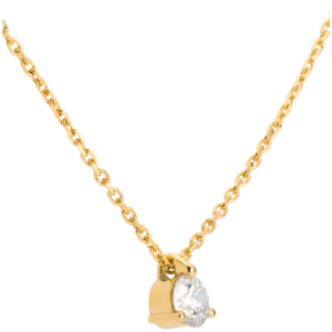 Collier - Or jaune 750 ‰ (18 carats) - Diamant