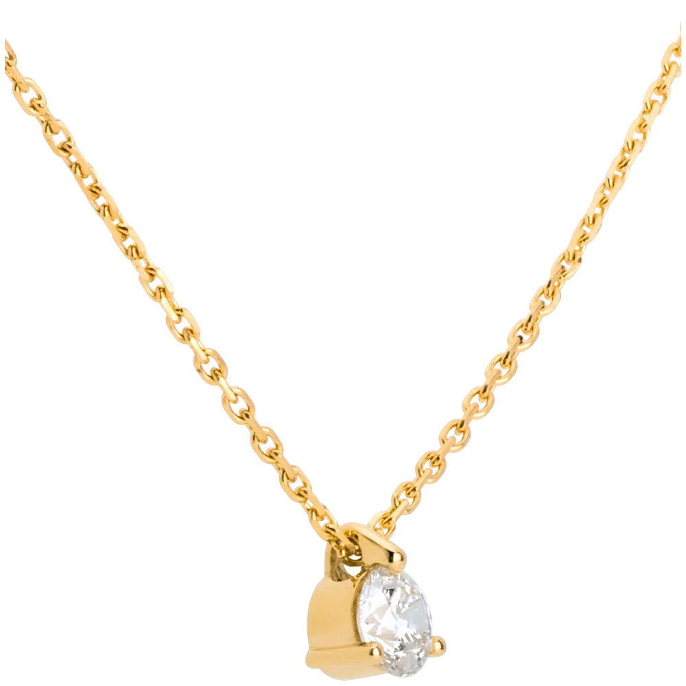 Collier - Or jaune 750 ‰ (18 carats) - Diamant – Image 3