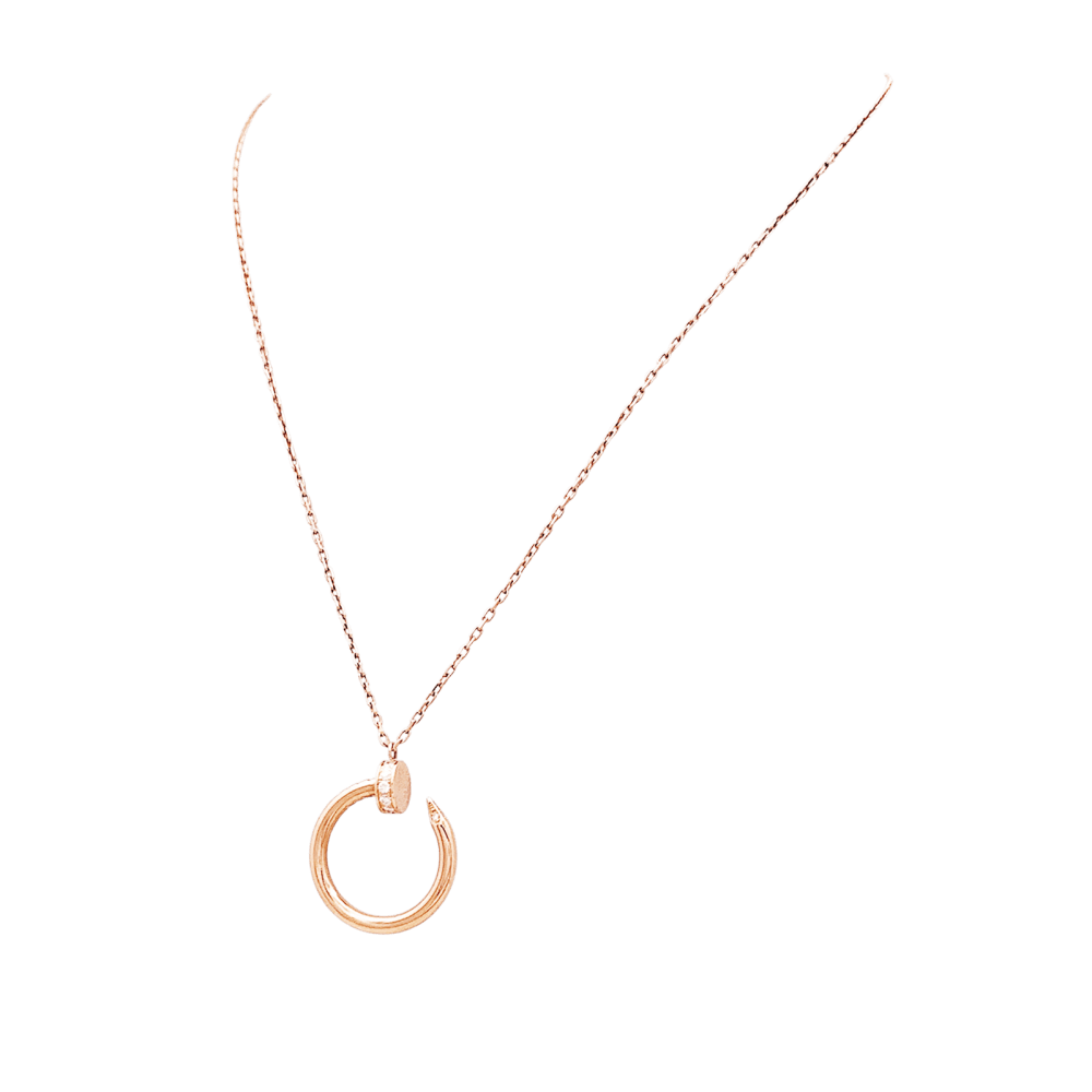 Collier Pendentif CARTIER "Juste un Clou" en or rose et diamants – Image 2