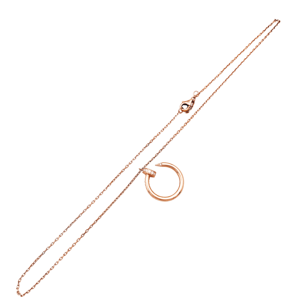 Collier Pendentif CARTIER "Juste un Clou" en or rose et diamants – Image 5