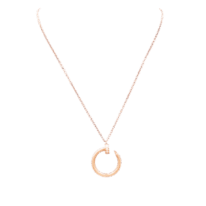 Collier Pendentif CARTIER Juste un Clou en or rose et diamants