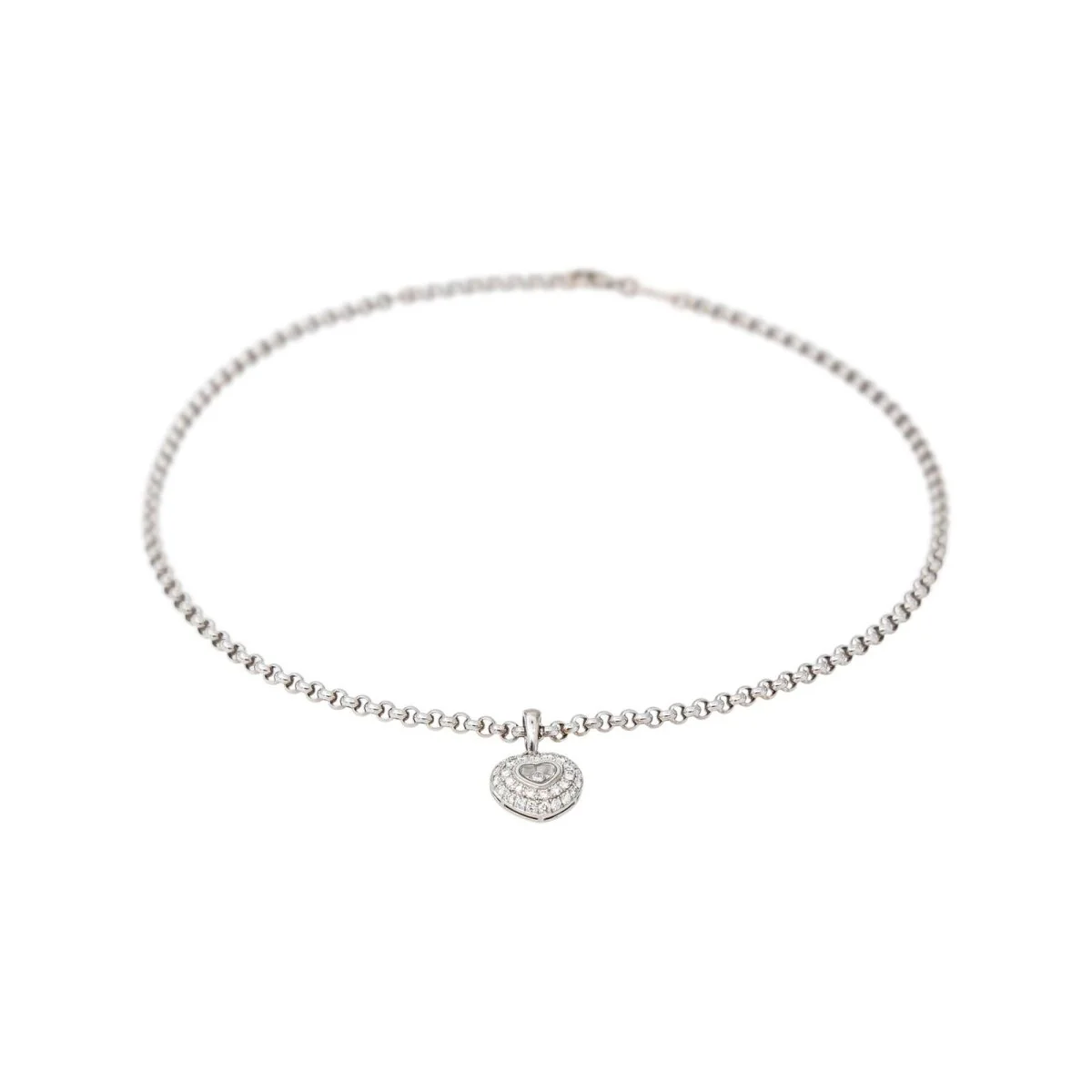 Collier Pendentif CHOPARD "Happy Diamonds" en or blanc et diamants – Image 6