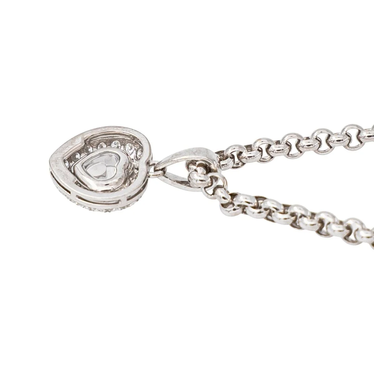 Collier Pendentif CHOPARD "Happy Diamonds" en or blanc et diamants – Image 5