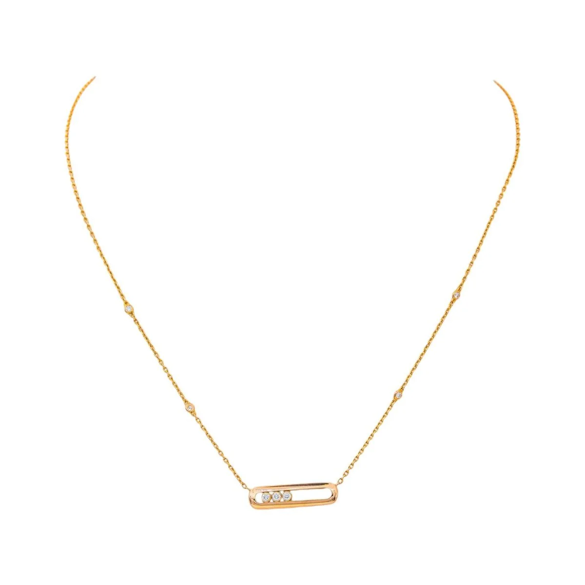 Collier Pendentif MESSIKA "Move Classique" en or rose et diamants – Image 2