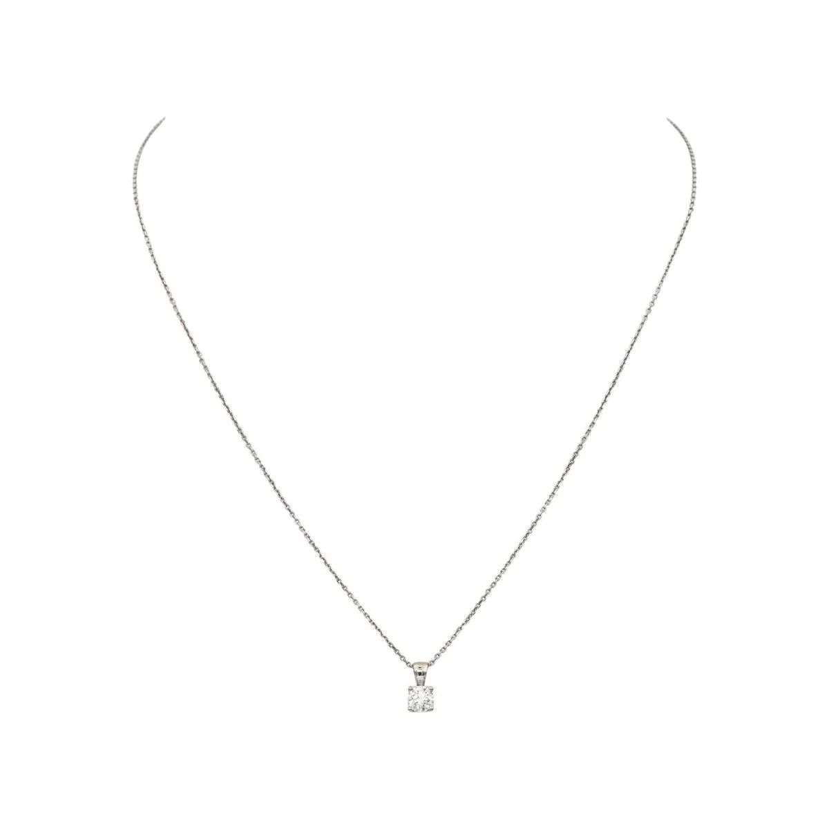 Collier Pendentif en or blanc et diamant – Image 3