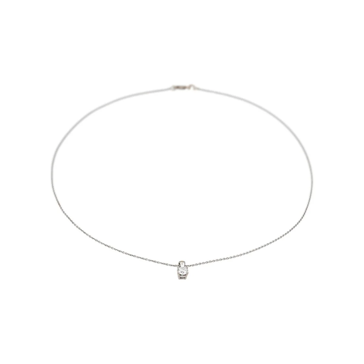Collier Pendentif en or blanc et diamant – Image 4