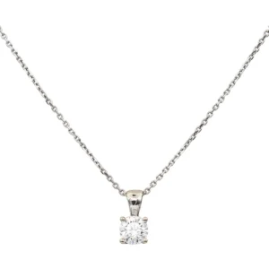 Collier Pendentif en or blanc et diamant