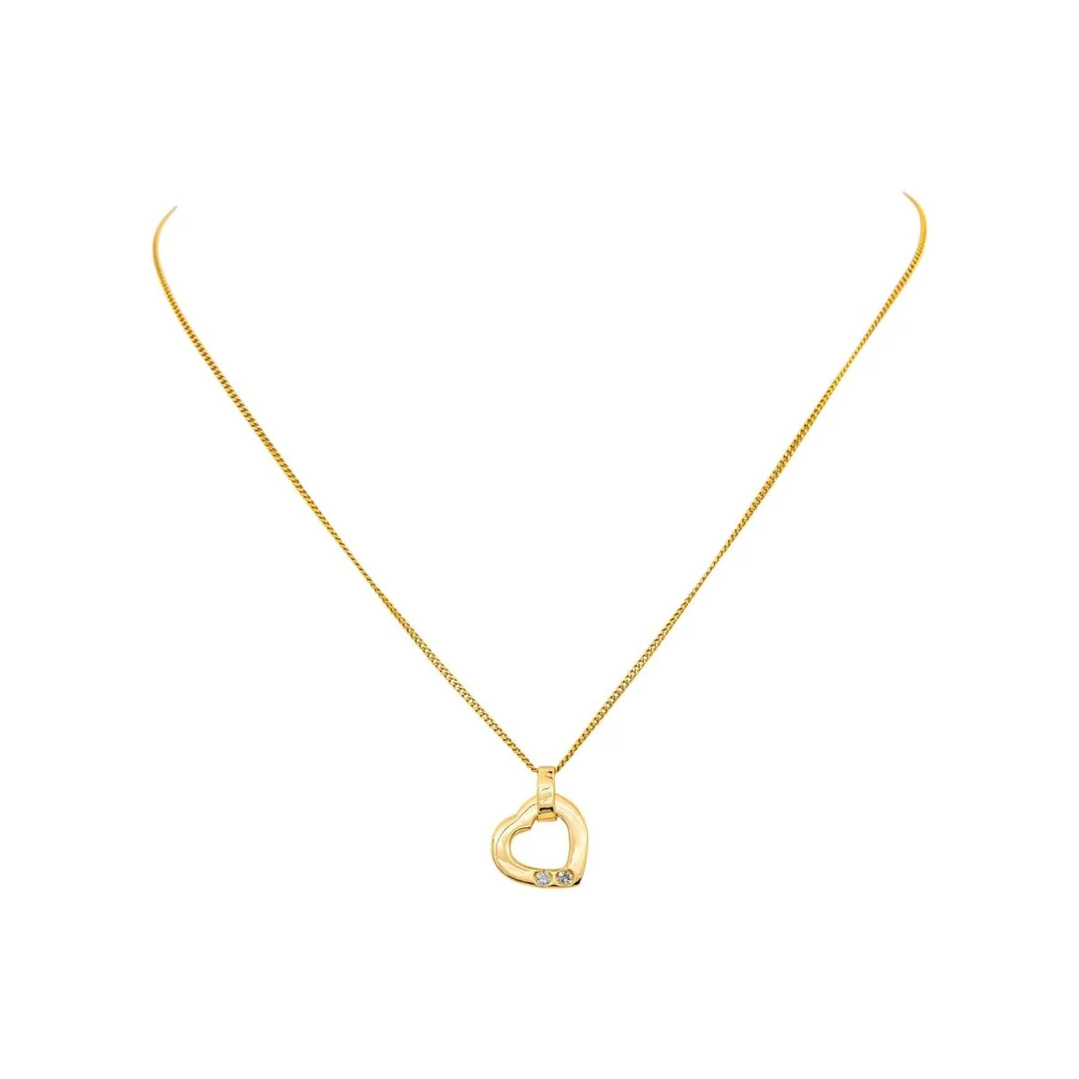 Collier Pendentif en or jaune et diamants – Image 3