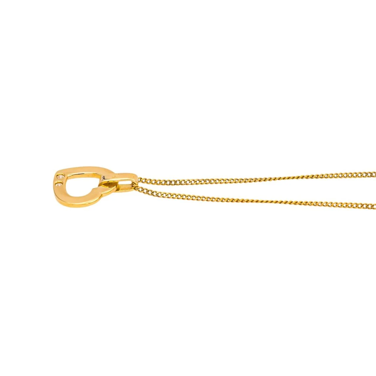 Collier Pendentif en or jaune et diamants – Image 4