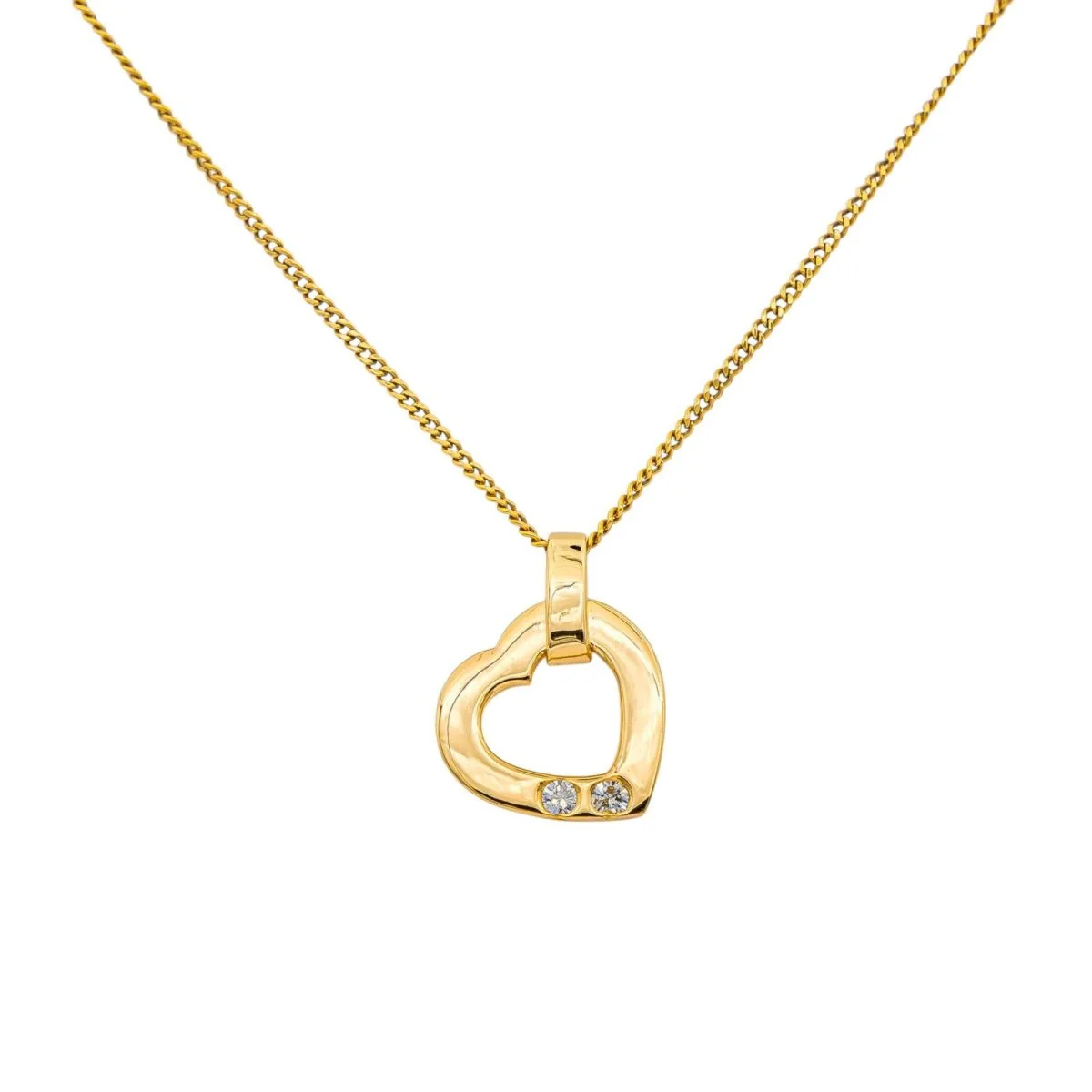 Collier Pendentif en or jaune et diamants
