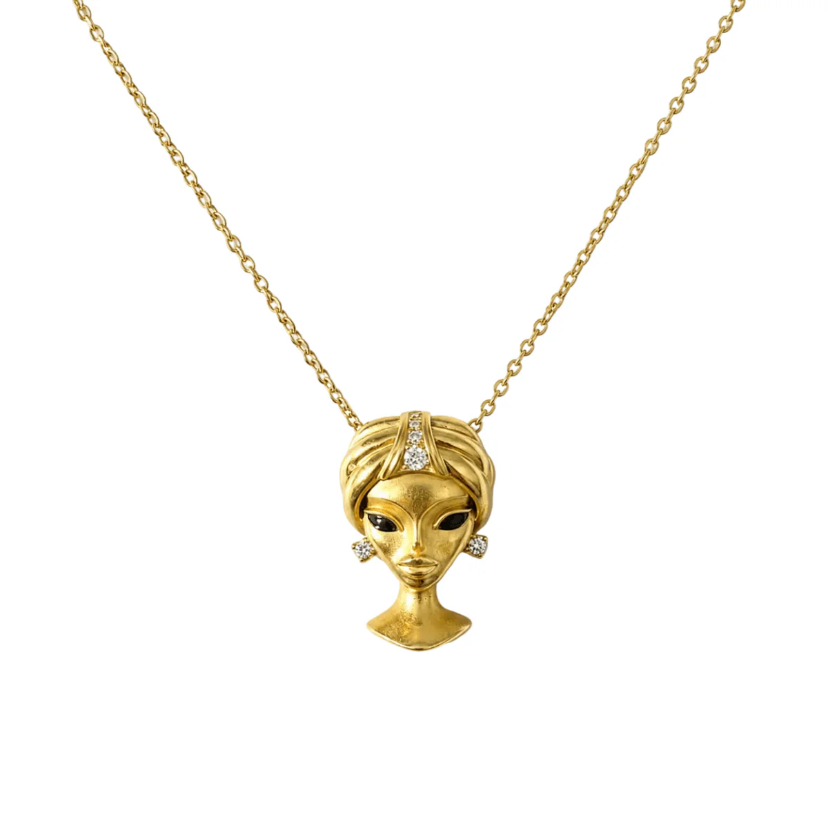 Collier Pendentif en or jaune et diamants