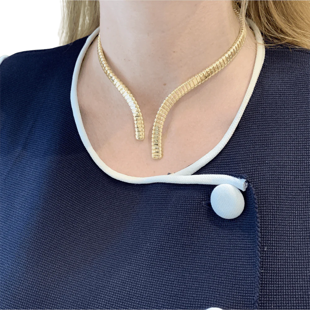 Collier Tubogas en or jaune – Image 2