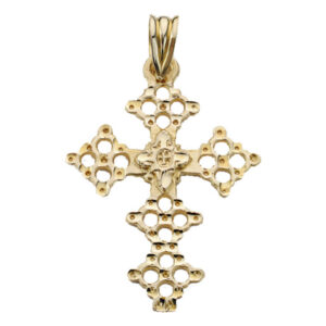 Croix Ajourée, Or jaune 750, 22x31mm