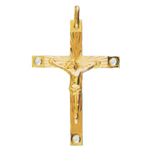 Croix du Christ, Or Jaune 750, 34x45mm