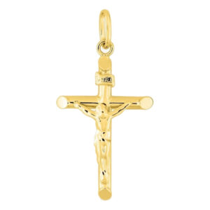 Croix du Christ, Or jaune 750, 21x40mm