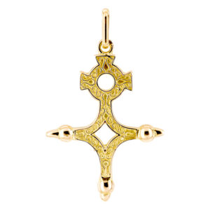 Croix du Sud à Motifs, Or Jaune 750, 28x21mm