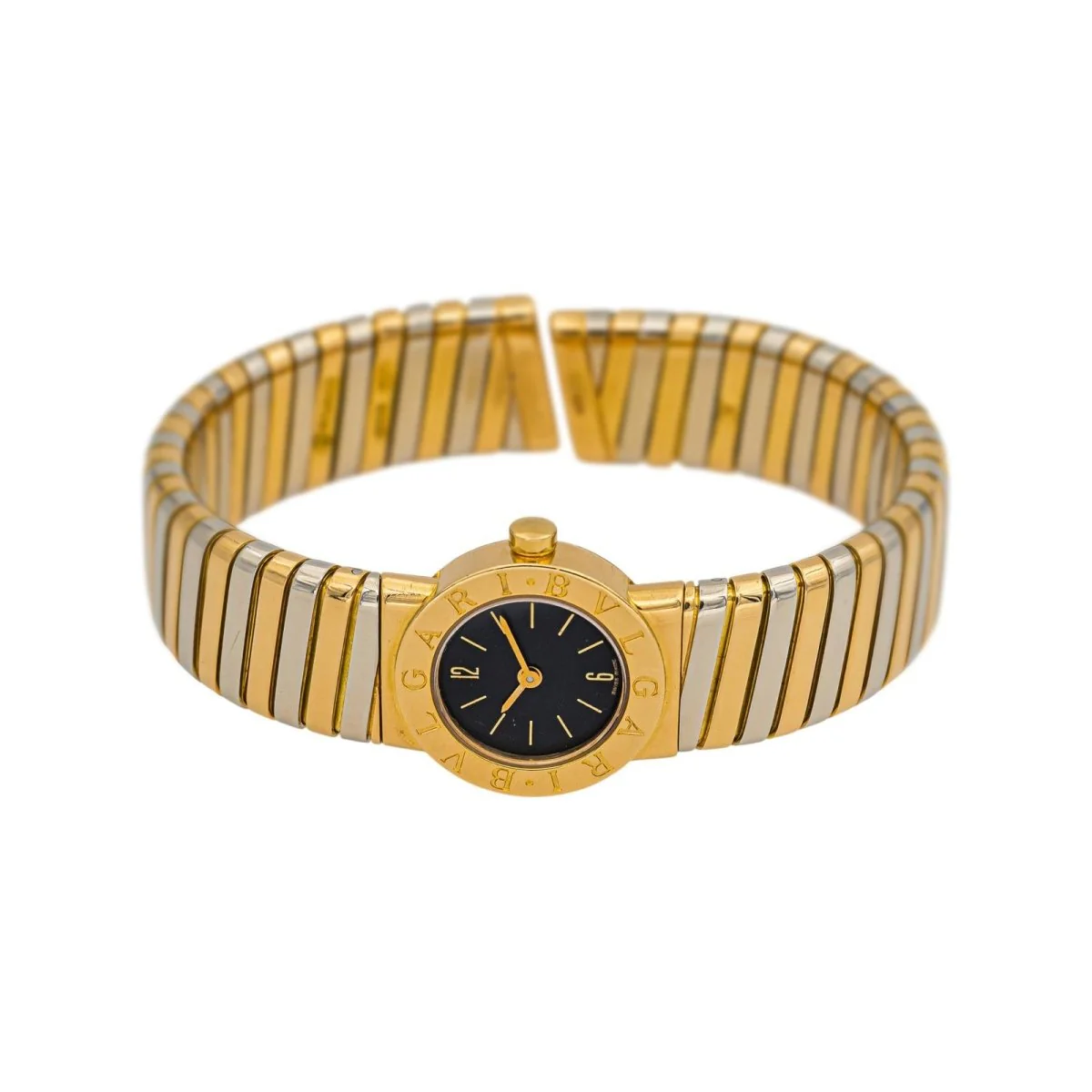 Montre BULGARI "Tubogas" en or jaune et acier – Image 5