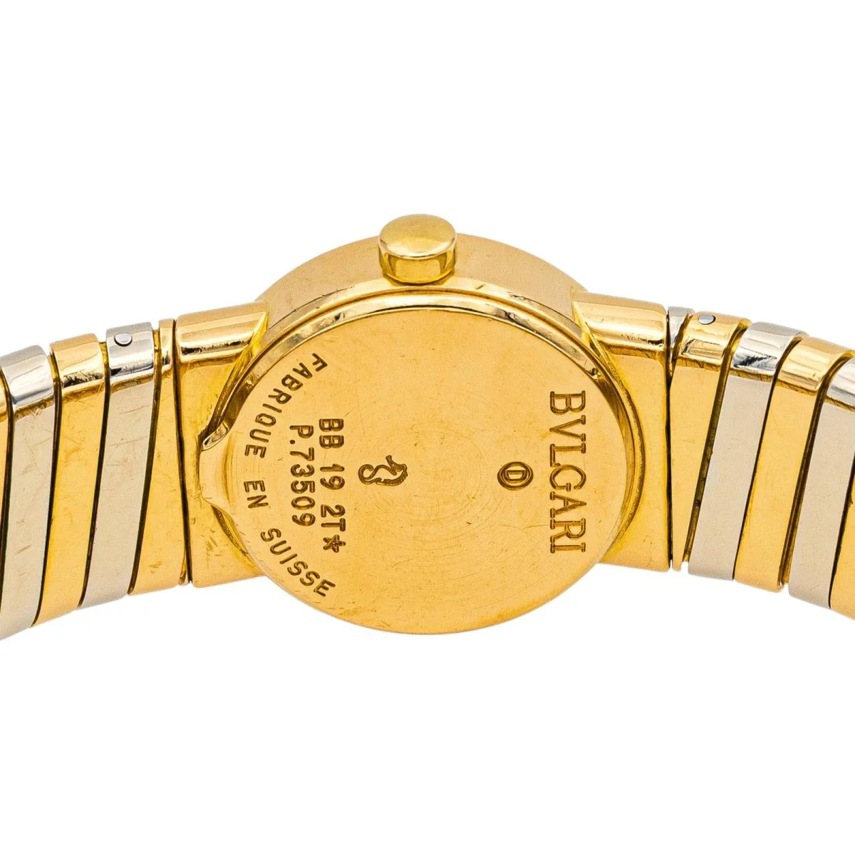 Montre BULGARI "Tubogas" en or jaune et acier – Image 6