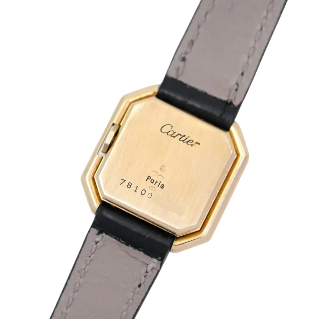 Montre CARTIER "Ceinture" PM en or jaune et cuir – Image 7