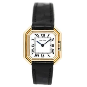 Montre CARTIER "Ceinture" PM en or jaune et cuir