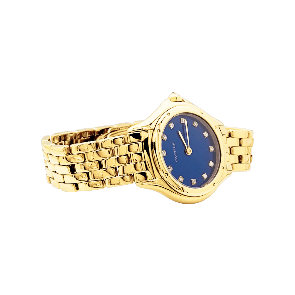 Montre CARTIER "Panthère Cougar" en or jaune, émail et diamants – Image 3